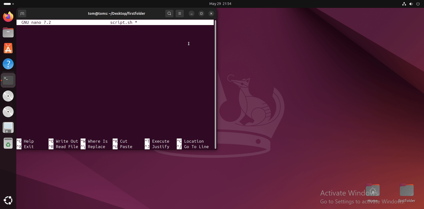 bash script example